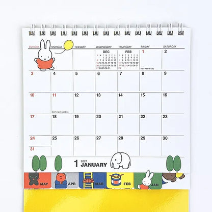 2027 Miffy 坐大象紅底座枱月曆 (28BCA-2)