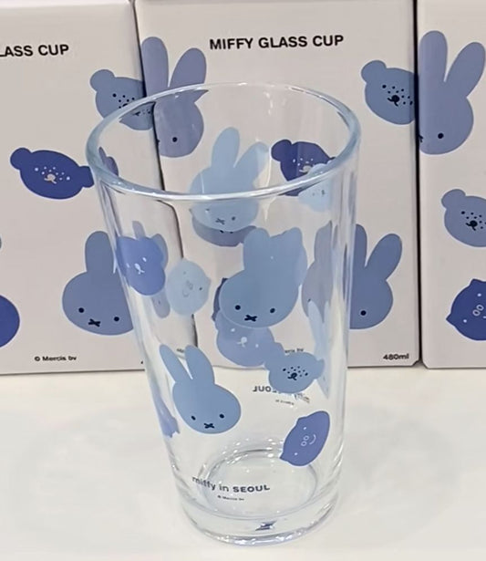Miffy 韓國首爾限定 玻璃杯(藍色頭圖案)