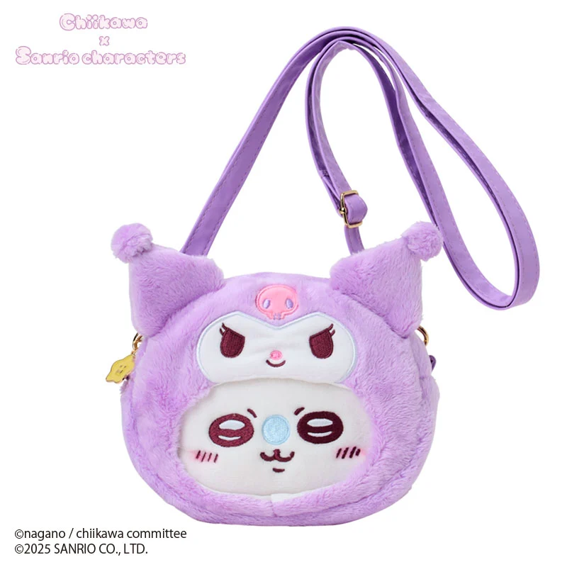 (2-3星期到貨)Chiikawa x Sanrio 限定斜孭袋(飛鼠 x Kuromi)