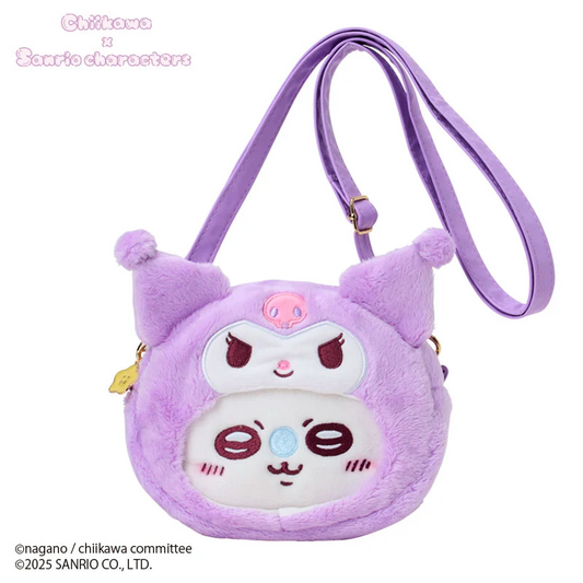 (2-3星期到貨)Chiikawa x Sanrio 限定斜孭袋(飛鼠 x Kuromi)
