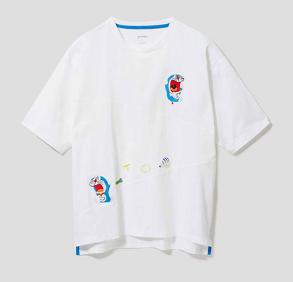 Graniph x  多啦A夢驚樣白色T-Shirt
