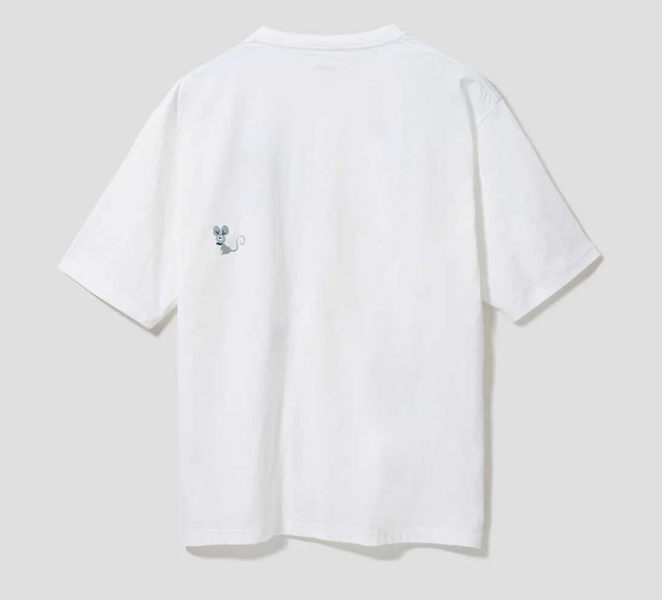 Graniph x  多啦A夢驚樣白色T-Shirt