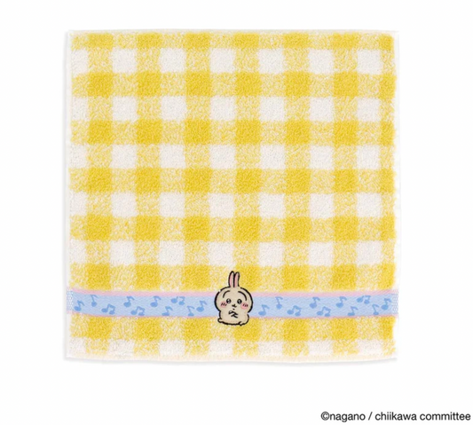 Towel Museum Chikawa 手巾 兔兔黃色格仔款