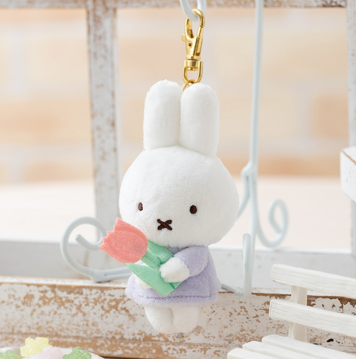 Miffy Flower 坐坐款Tulip Rose 公仔