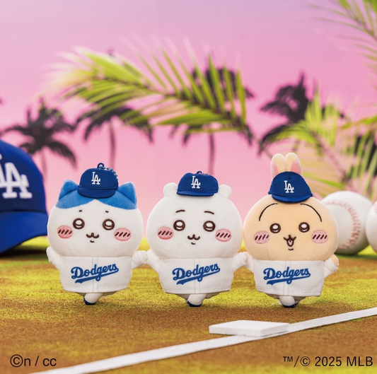 (受注預訂)Chiikawa x MLB 洛杉磯道奇Los Angeles Dodgers公仔掛飾