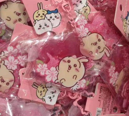 Miniso Chiikawa 櫻花流沙鎖匙扣