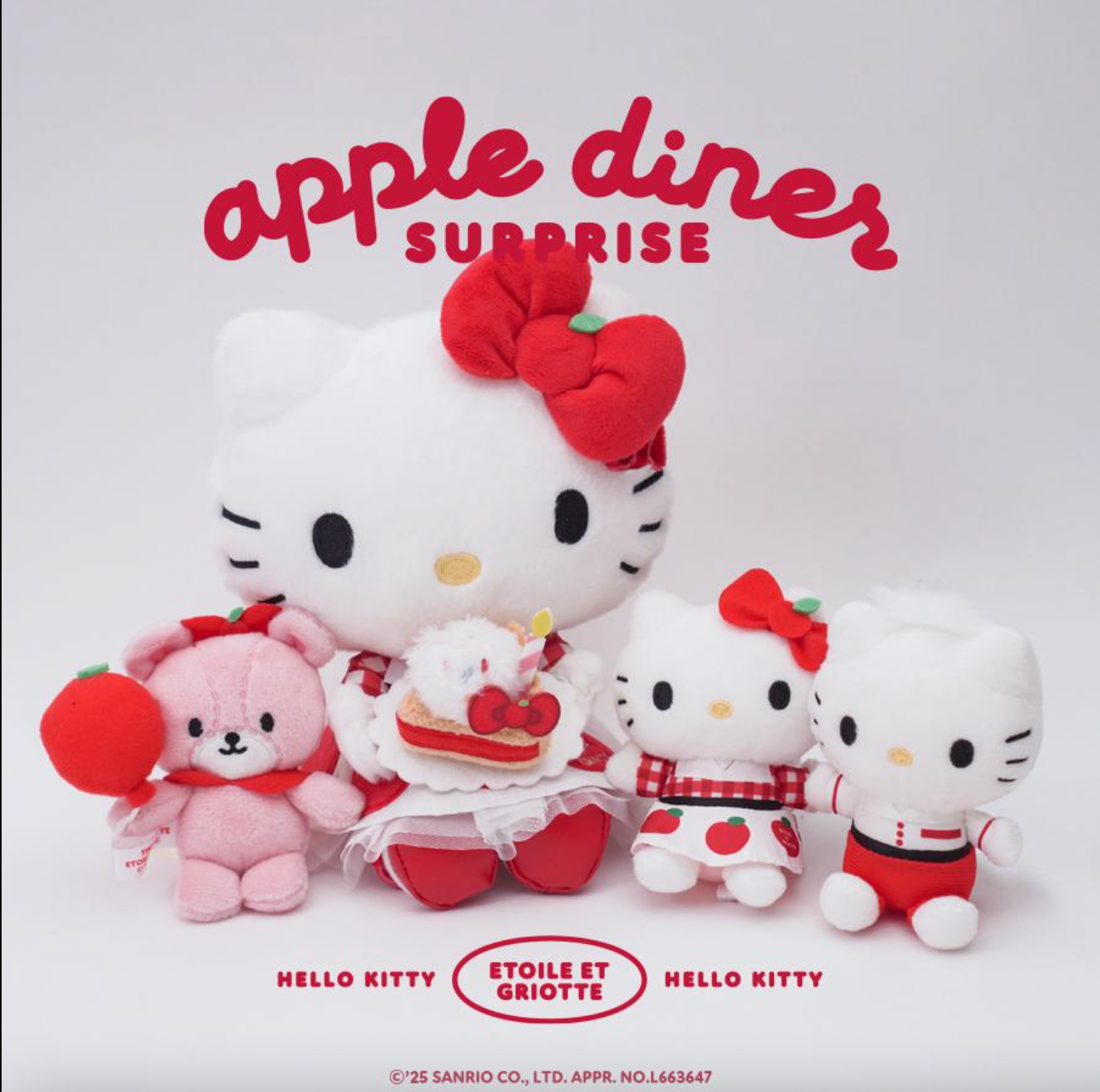 Etoile et Griotte『apple diner SURPRIZE』Hello Kitty 公仔