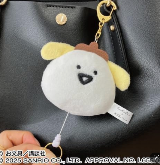 (8月到貨)Sanrio布甸狗x 文具君拉環公仔掛飾