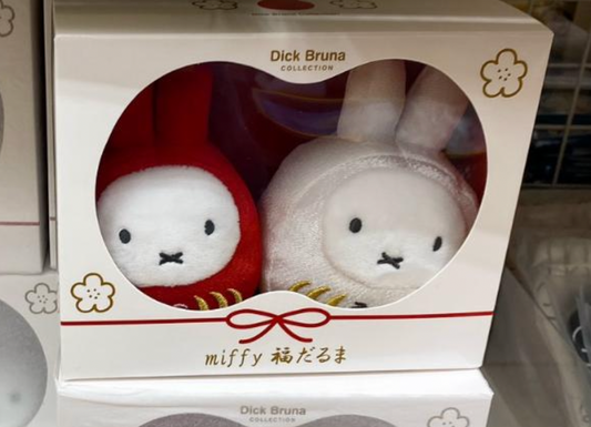 Miffy 紅白色達摩公仔一對