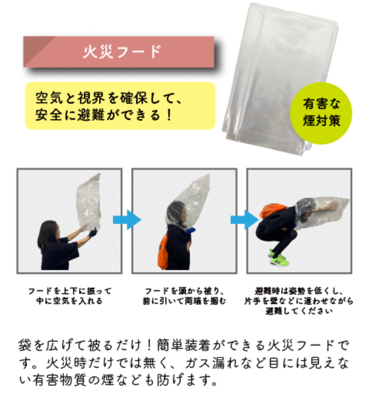 日本 A5 Size 火災應急簡易裝備