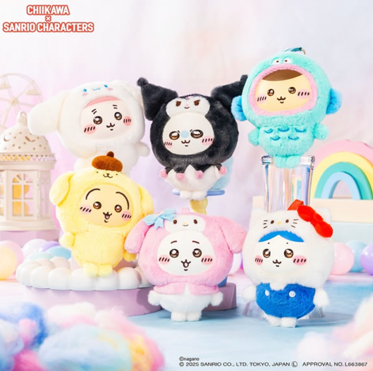 Chiikawa x Sanrio Kiramekko 公仔掛飾