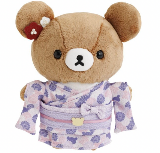 鬆弛熊紫色和服公仔