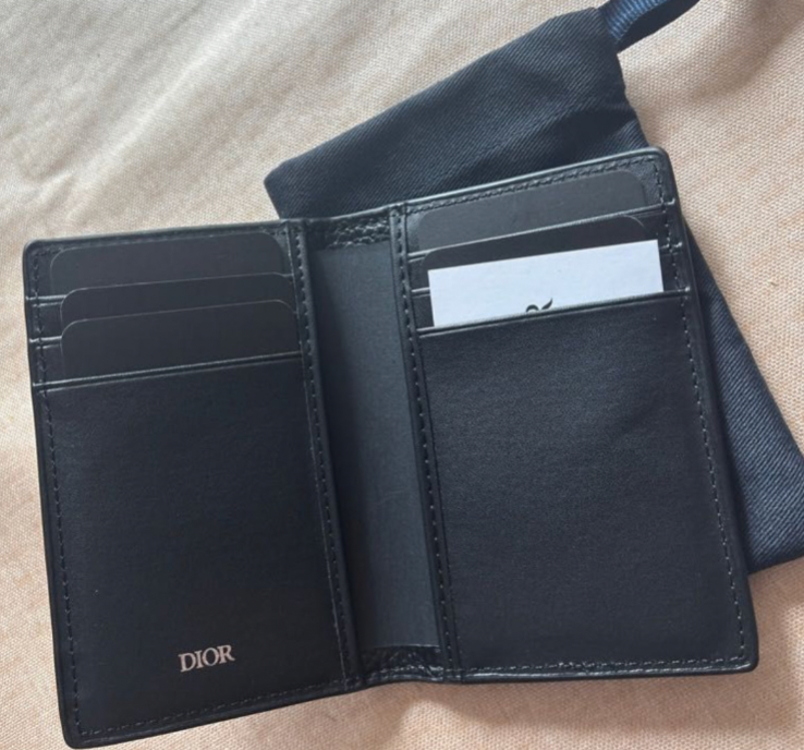 Dior VIP會員限定非賣品 黑色小牛皮卡套