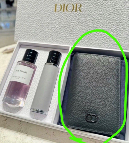Dior VIP會員限定非賣品 黑色小牛皮卡套