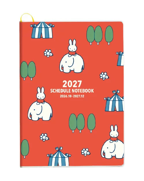 2027 Miffy A5 Schedule Book 紅底騎大象