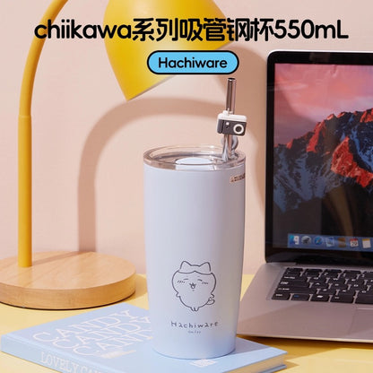 Miniso x Chiikawa 550mL保溫保冷杯連吸管