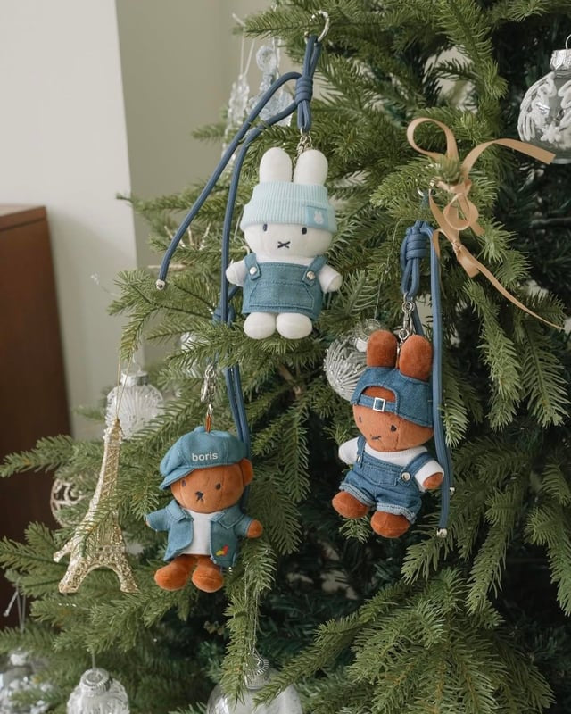 Miffy 韓國首爾限定 Denim牛仔布公仔掛件
