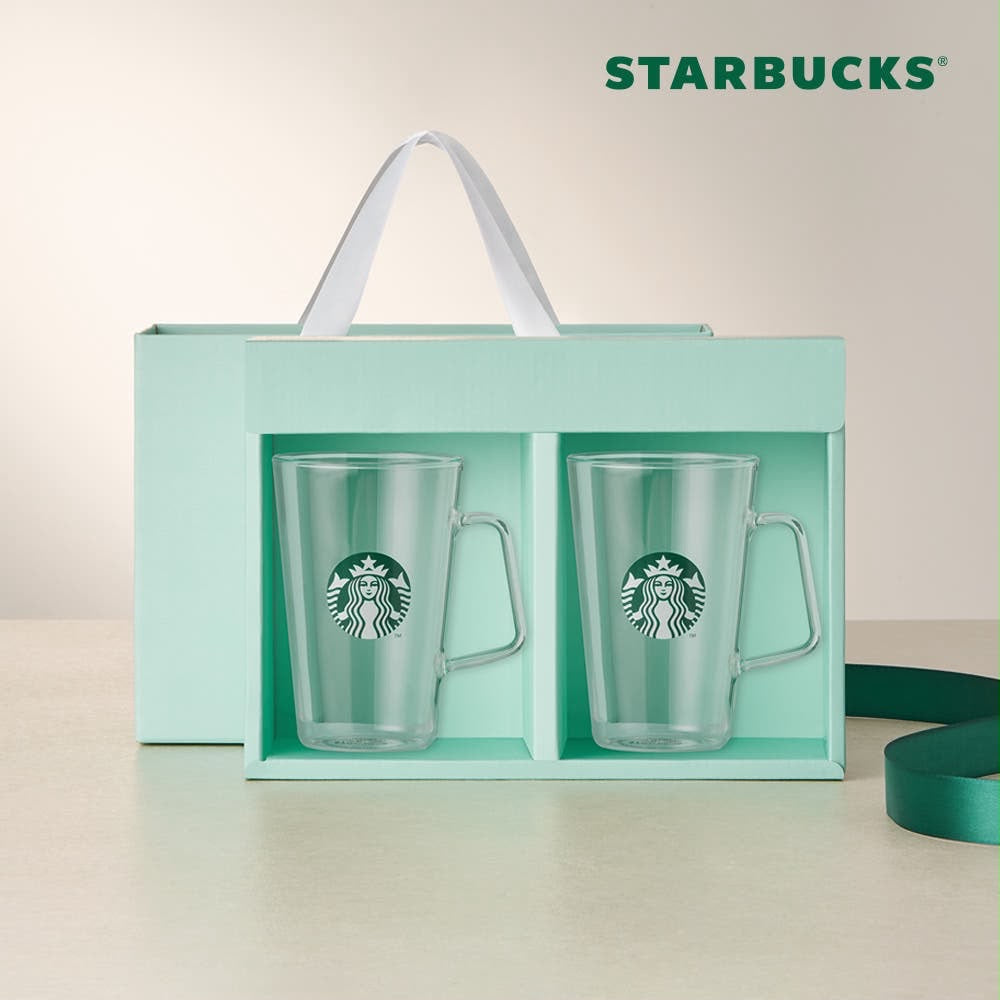 韓國 Starbucks 經典 Siren 有耳玻璃杯禮盒裝 (一套2隻)