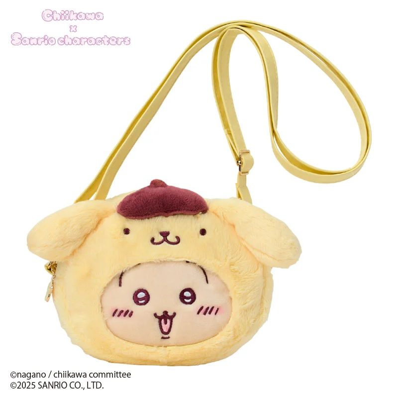 (2-3星期到貨)Chiikawa x Sanrio 限定斜孭袋(兔兔 x 布甸狗)