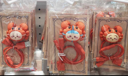 Chiikawa 上海限定 大閘蟹數據充電線(USB-C & Lightning)