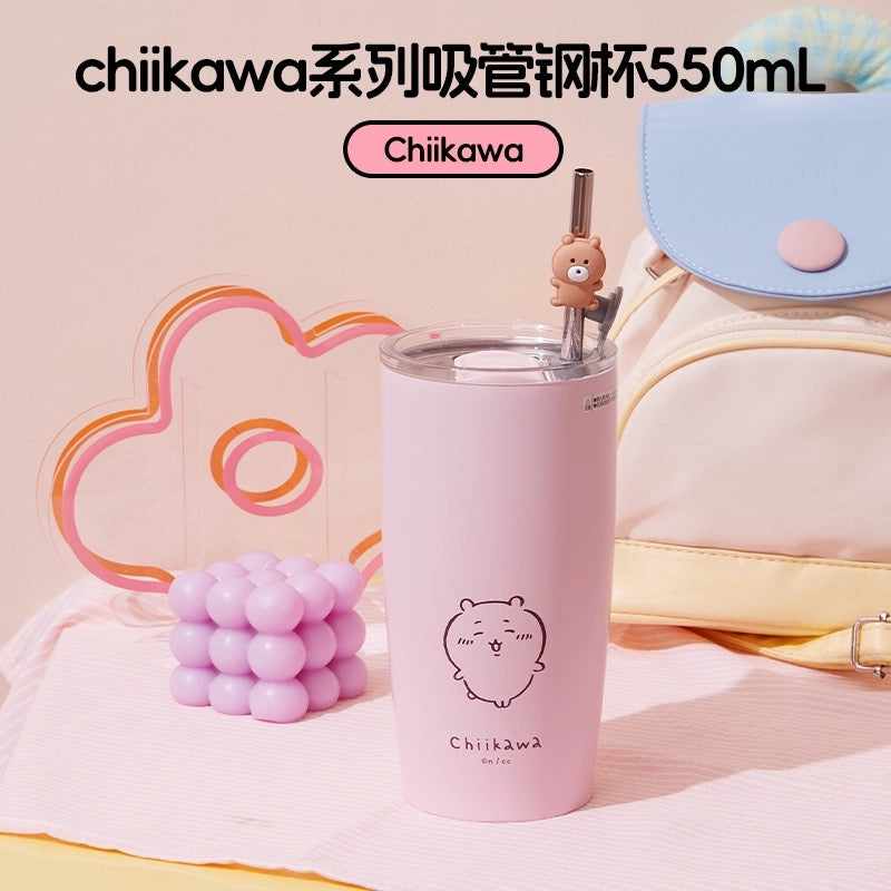 Miniso x Chiikawa 550mL保溫保冷杯連吸管