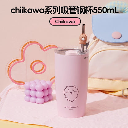 Miniso x Chiikawa 550mL保溫保冷杯連吸管