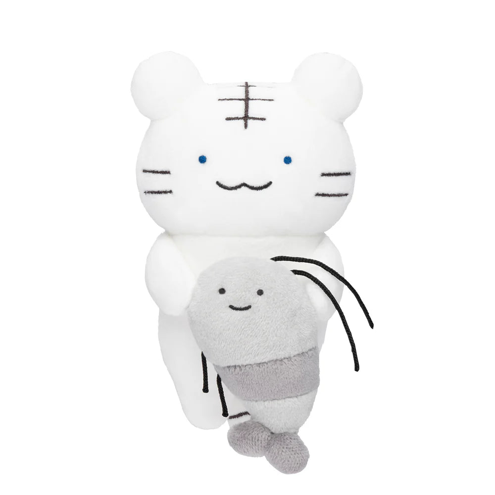 小白虎與黑虎蝦夾電腦款公仔