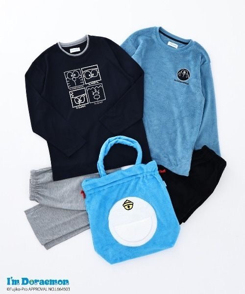 多啦A夢2套睡衣連袋套裝 藍色