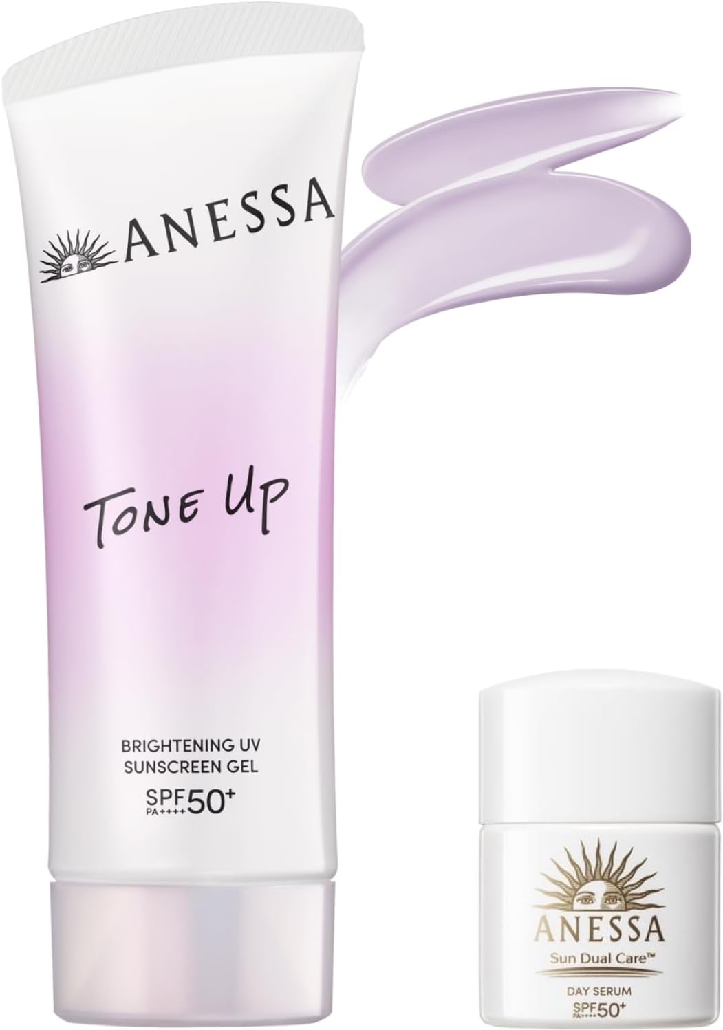 【日本限定套裝】ANESSA 藥用美白提亮防曬凝膠 NA 90g 體驗裝 | 傳明酸去斑 薰衣草紫防曬 去黃提亮底霜 SPF50+ PA++++