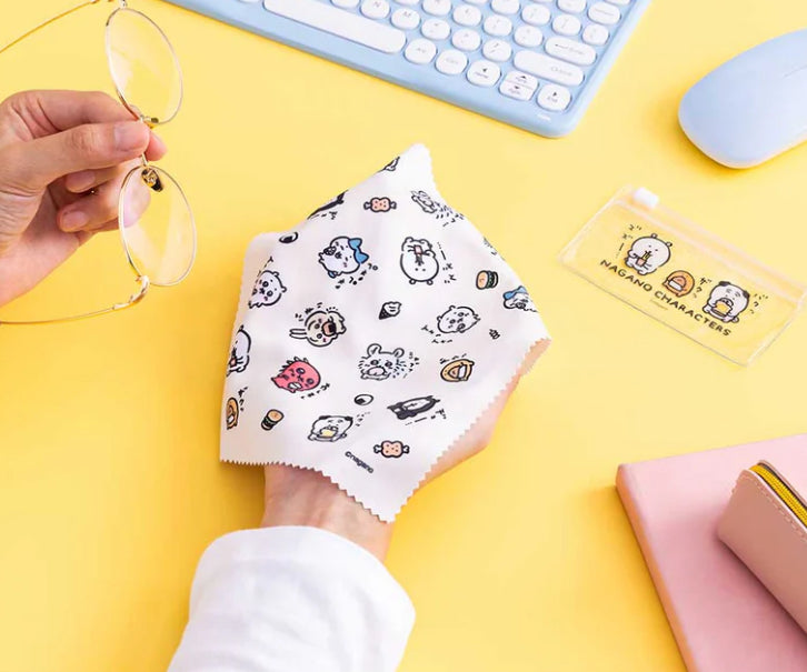 Nagano 眼鏡布連收納袋 - 全角色得意樣