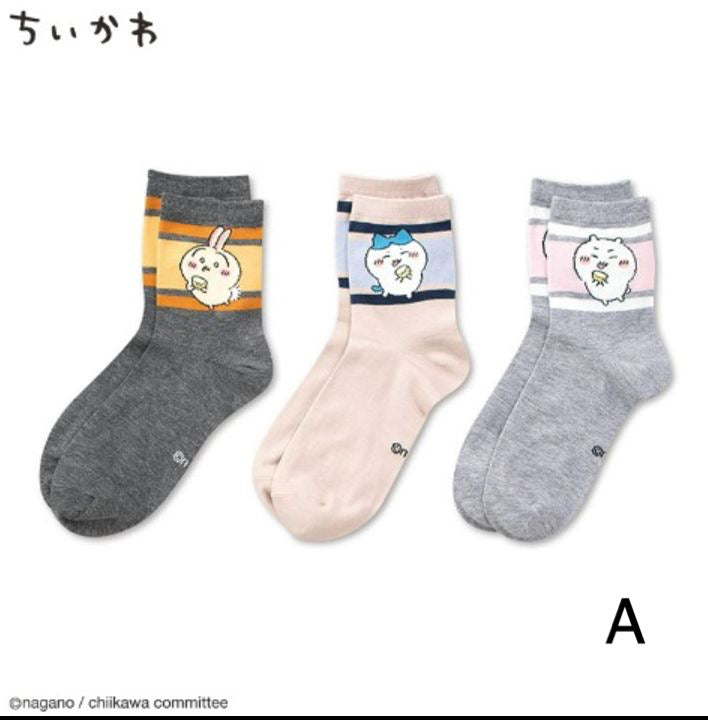 (1月到貨)Chiikawa短襪三對套裝