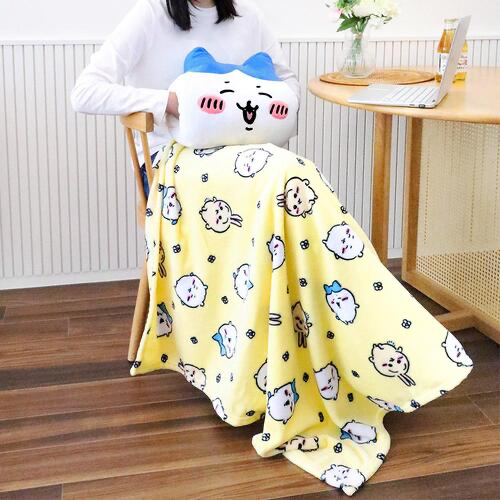 韓國Chiikawa 黃色花花毛毯 140x100cm