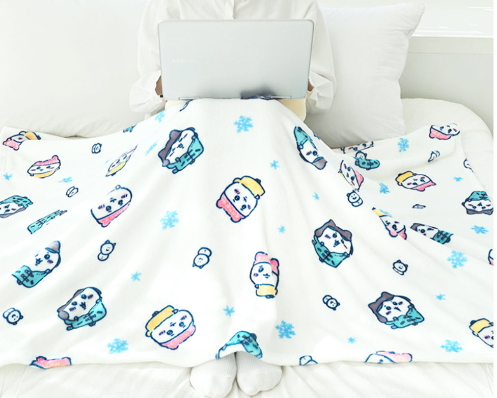 韓國Chiikawa 冬日雪花毛毯 140x100cm