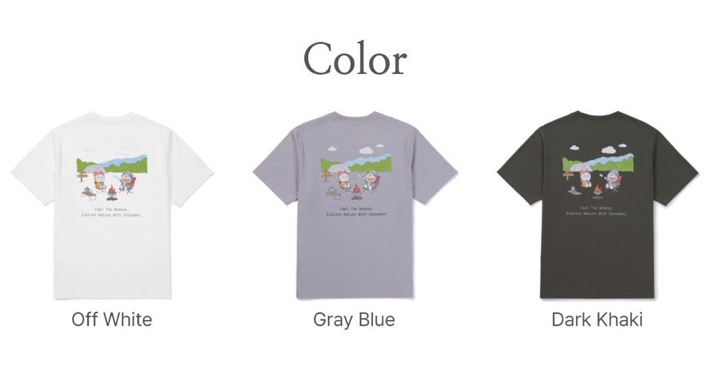 多啦A夢 x Snow Peak 韓國限定成人T-Shirt 燒嘢食款