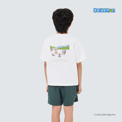 多啦A夢 x Snow Peak 韓國限定小童T-Shirt 燒嘢食款