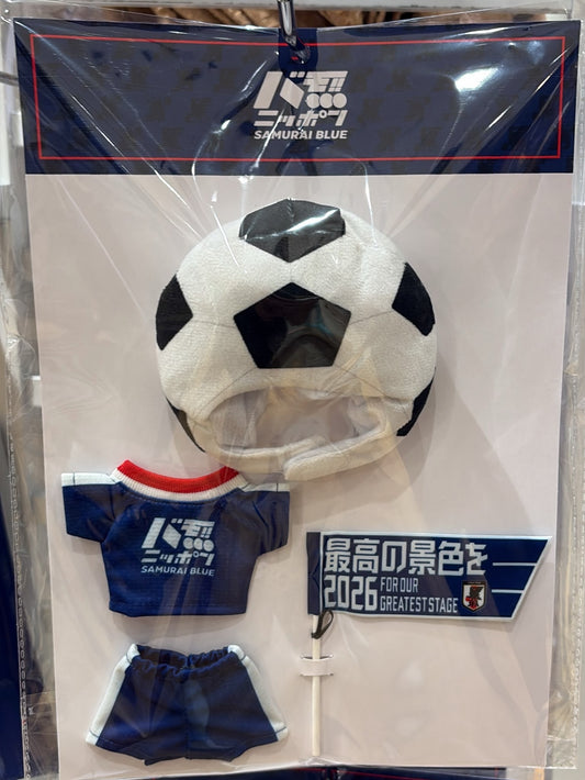 3COINS × 日本國家足球隊 SAMURAI BLUE 聯名 公仔波衫套裝連足球帽