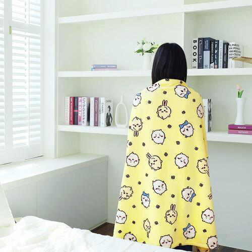 韓國Chiikawa 黃色花花毛毯 140x100cm