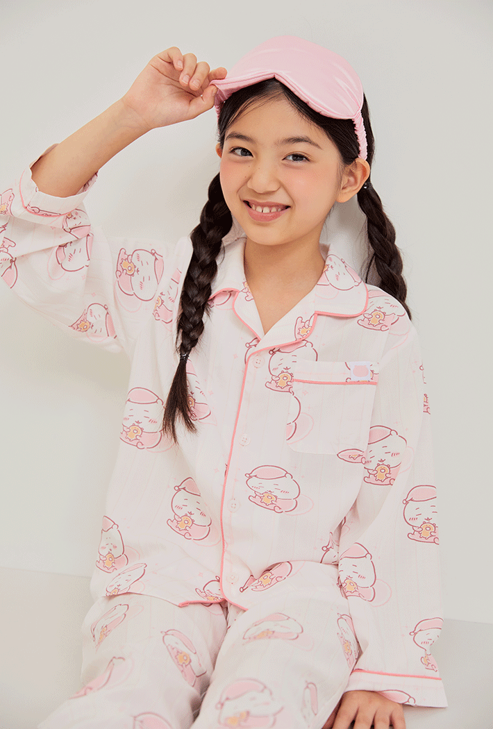 Chiikawa x Spao 童裝長袖薄款睡衣套裝 小可愛
