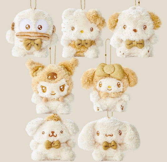 韓國Sanrio 金色毛毛公仔掛飾