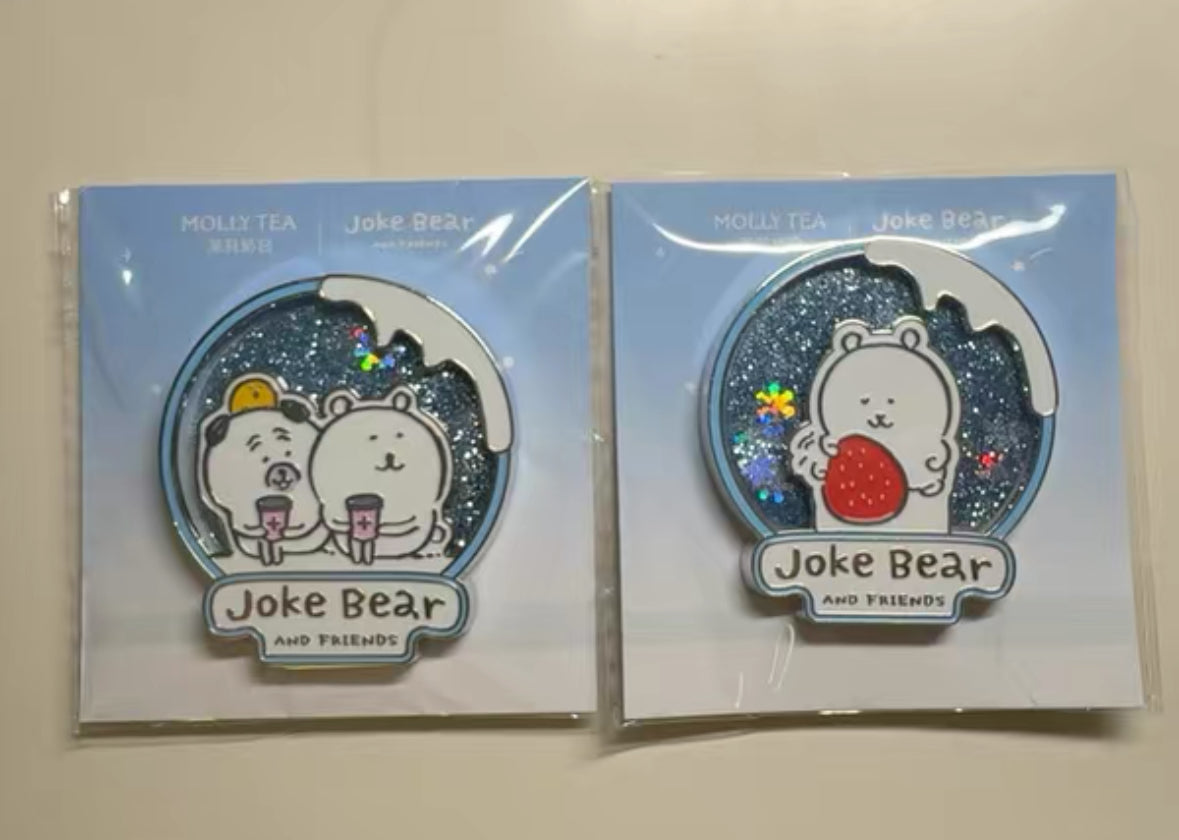 Nagano 自嘲熊與朋友 內地茉莉奶白限定 流沙磁石貼