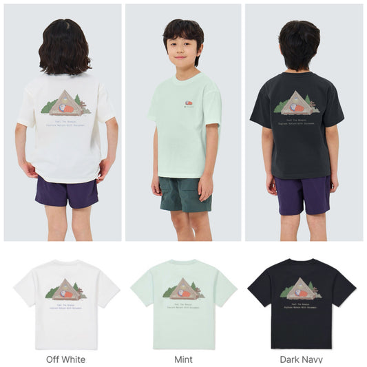 多啦A夢 x Snow Peak 韓國限定小童T-Shirt 訓睡袋款
