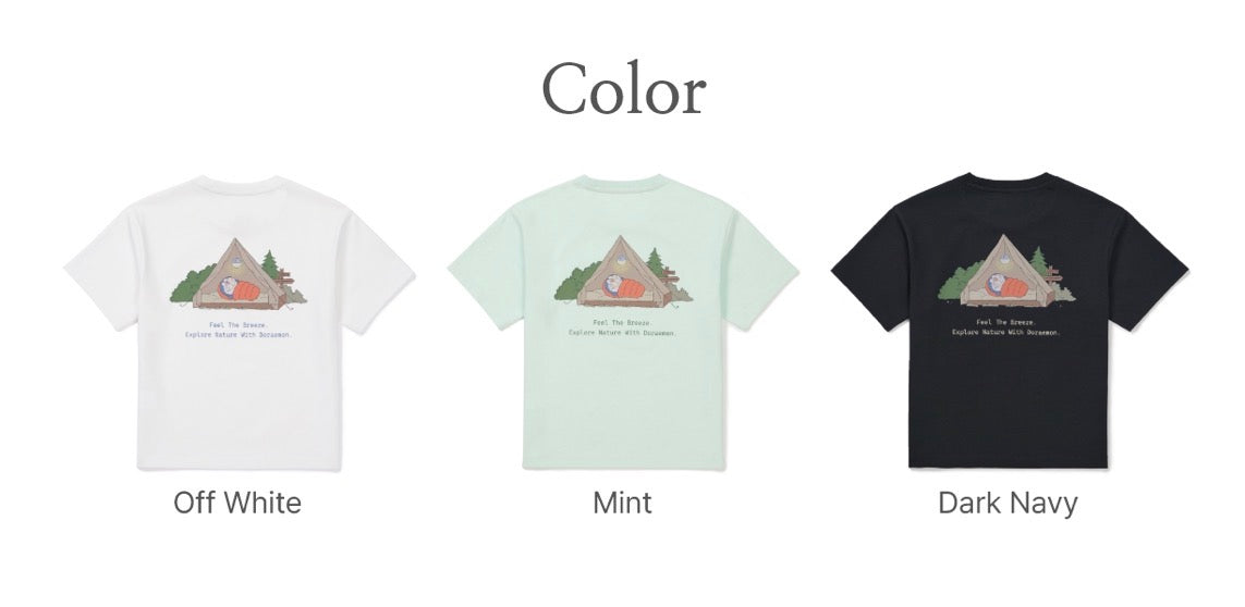 多啦A夢 x Snow Peak 韓國限定小童T-Shirt 訓睡袋款