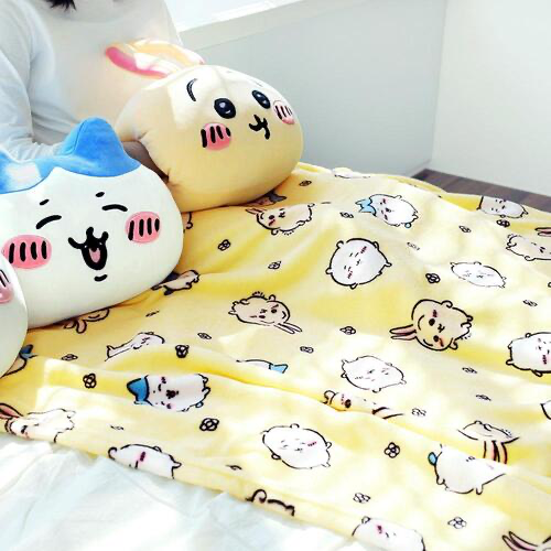 韓國Chiikawa 黃色花花毛毯 140x100cm