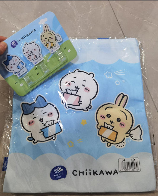 Chiikawa 內地維達限定 Tote Bag&掛鉤套裝