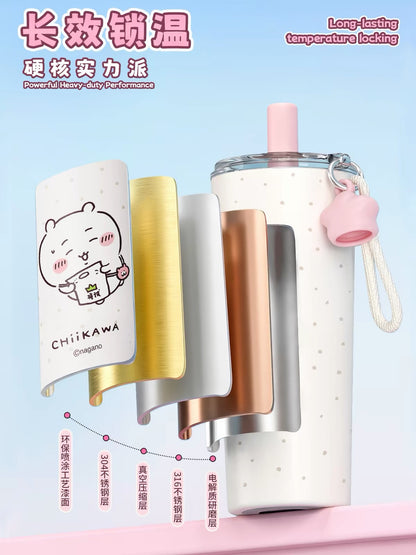 Miniso x Chiikawa 650mL 甜星保溫保冷杯連吸管