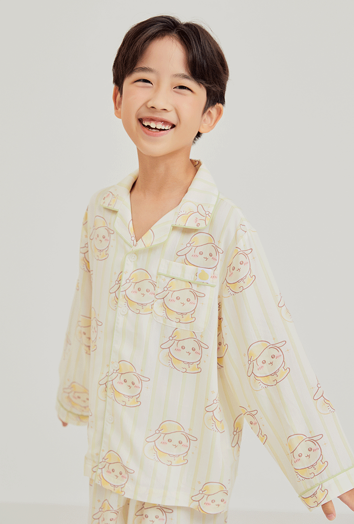 Chiikawa x Spao 童裝長袖薄款睡衣套裝 兔兔