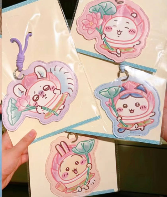 Chiikawa 杭州限定 皮革荷花行李牌
