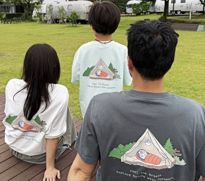 多啦A夢 x Snow Peak 韓國限定成人T-Shirt 訓睡袋款