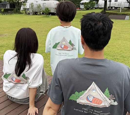 多啦A夢 x Snow Peak 韓國限定成人T-Shirt 訓睡袋款
