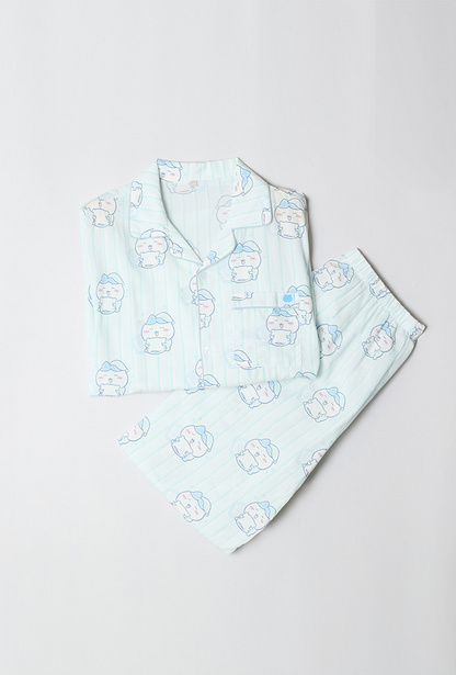 Chiikawa x Spao 成人長袖薄款睡衣套裝 小八貓